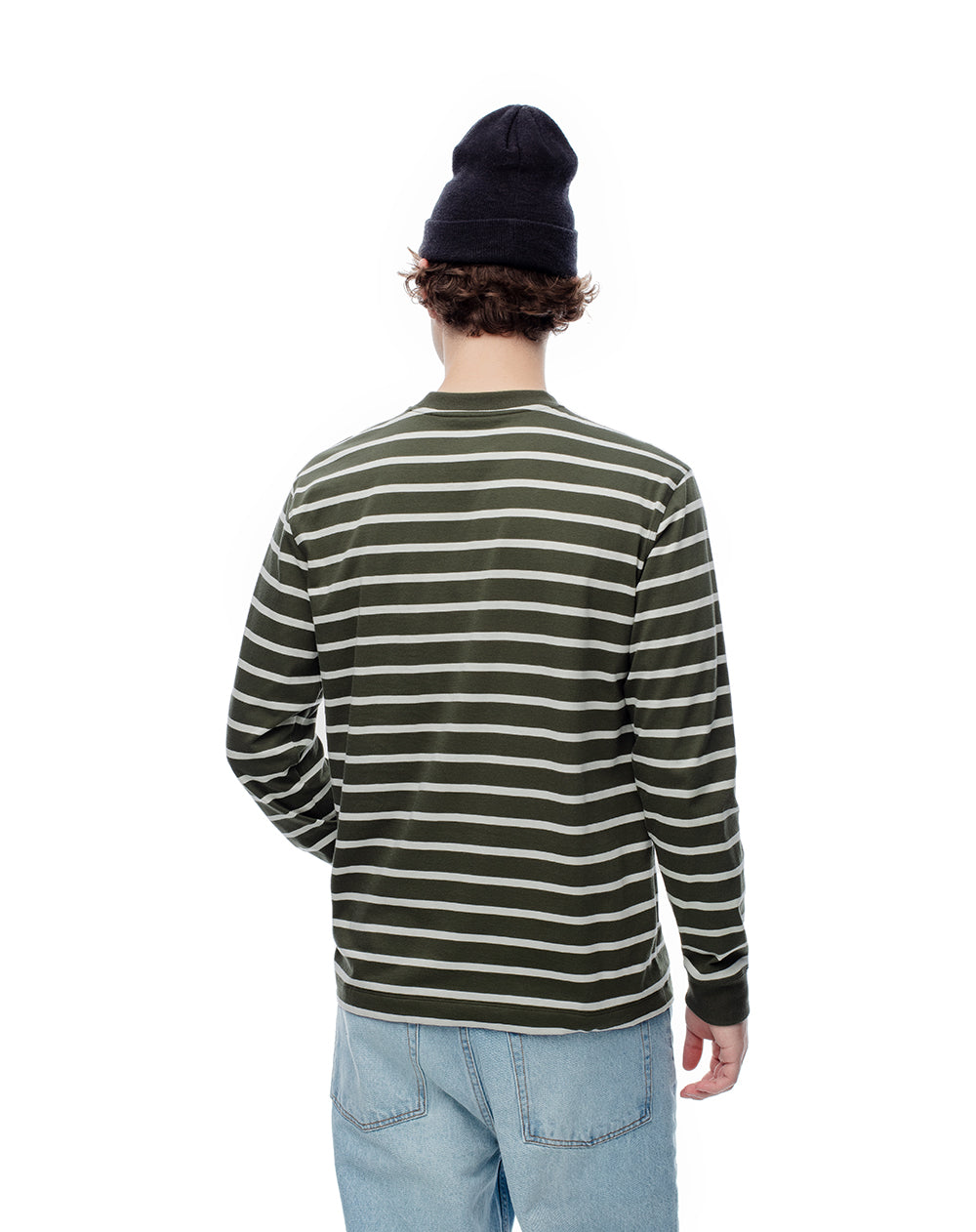 Camibuzo regular algodón rayas hombre