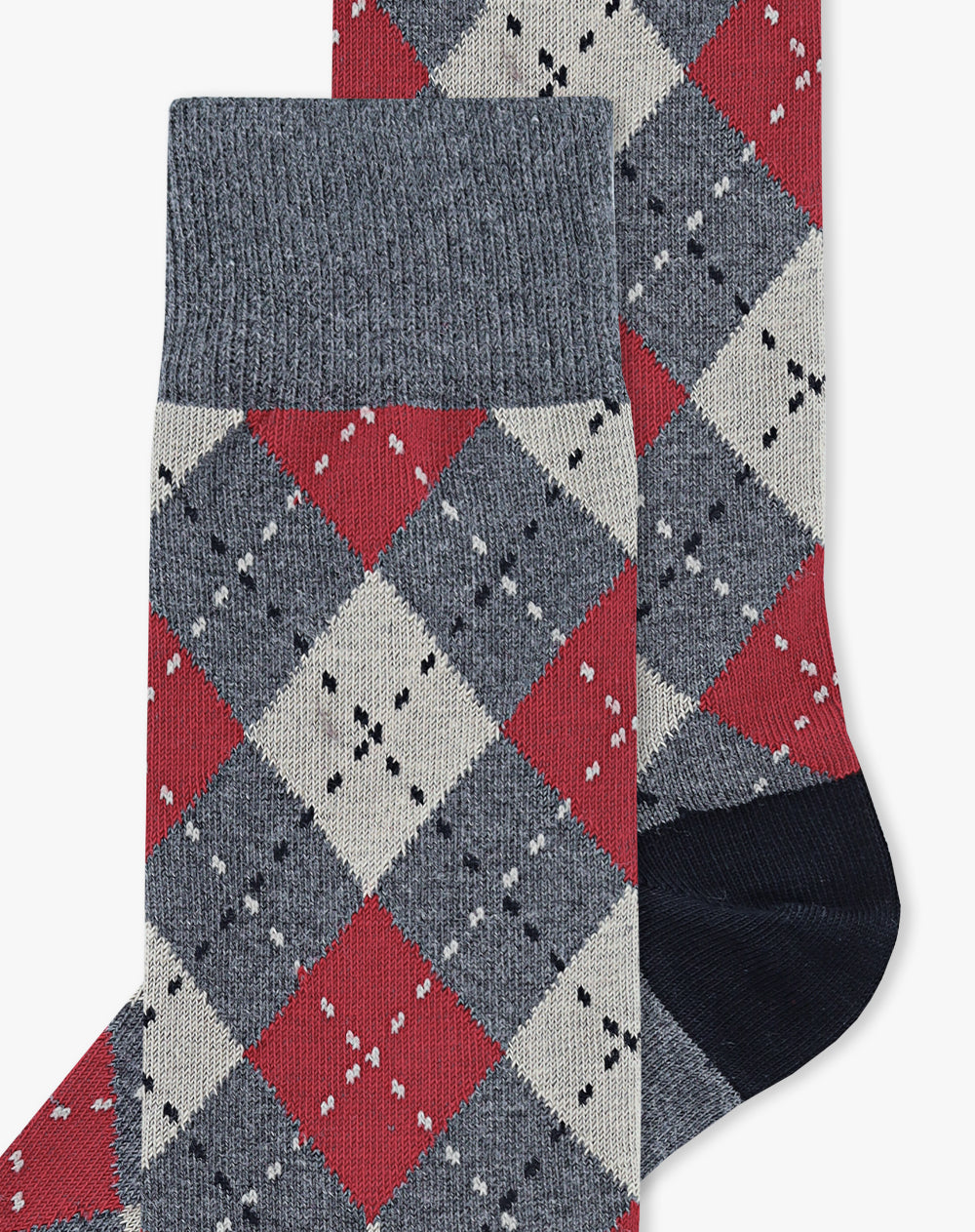 Medias hombre largas negras rombos