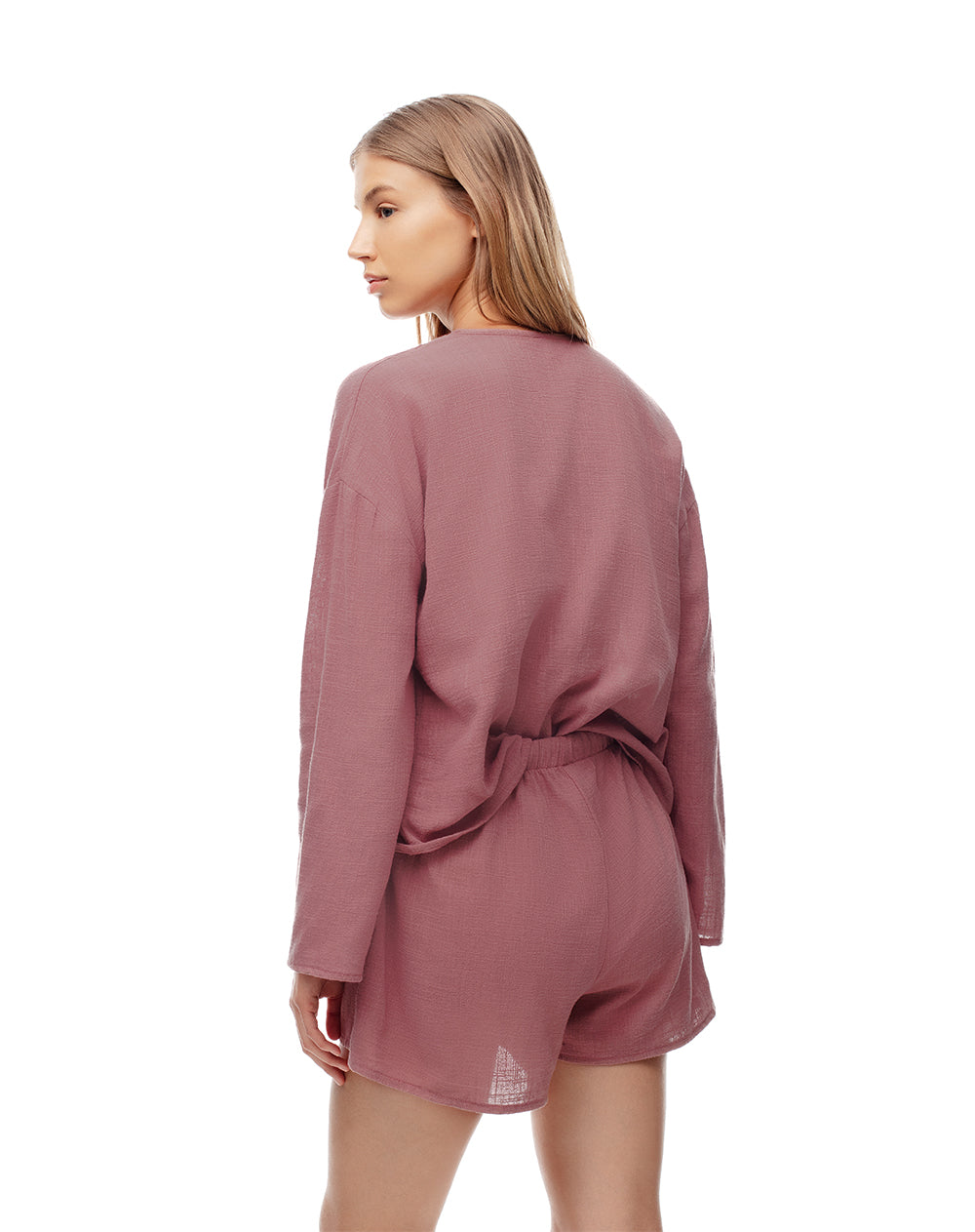 Short algodón malva mujer