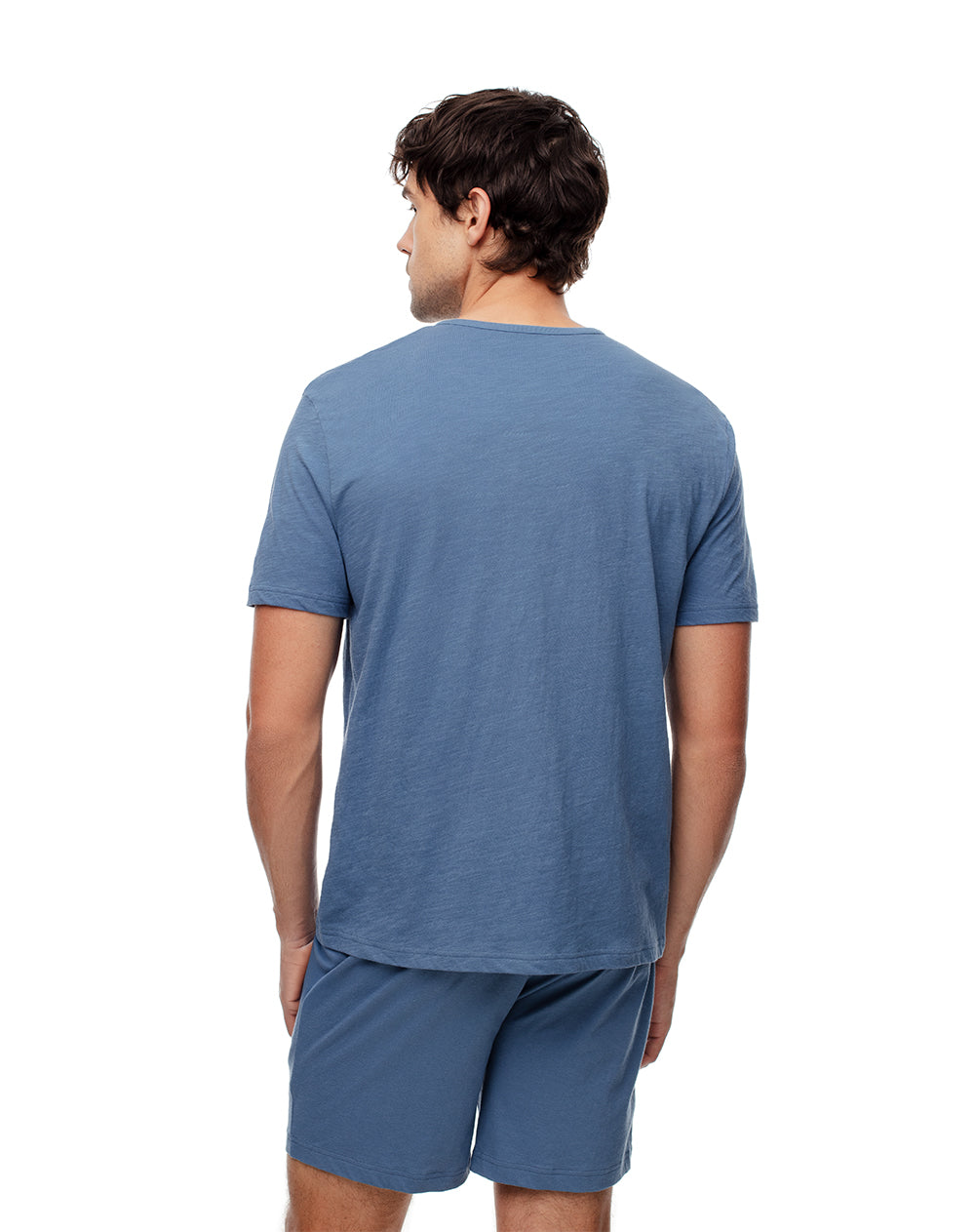 Camiseta relax algodón jersey azul hombre