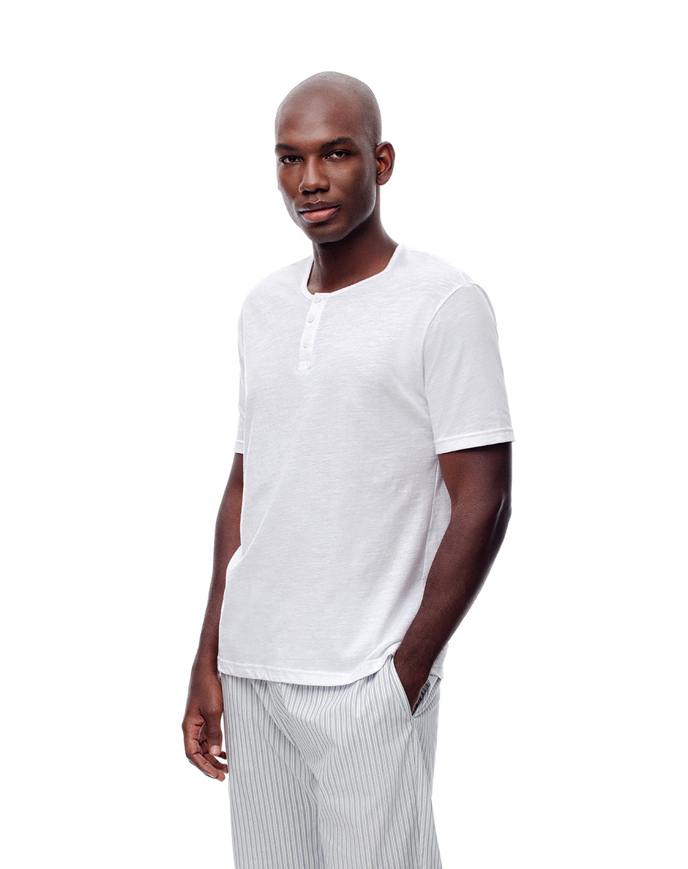 Camiseta relaxed fit manga corta blanca
