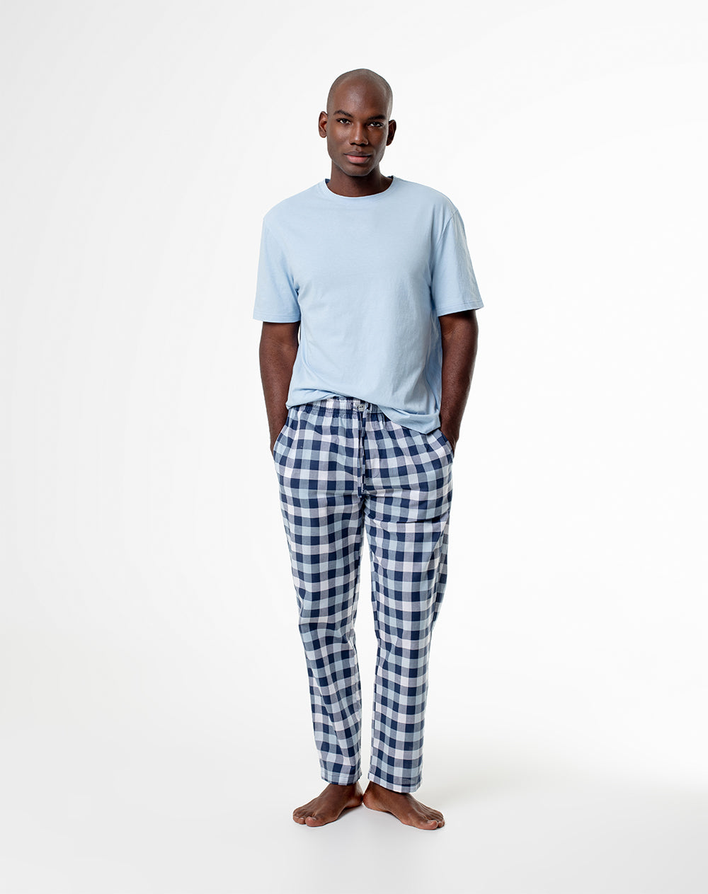 Pantalón de pijama hombre algodón cuadros