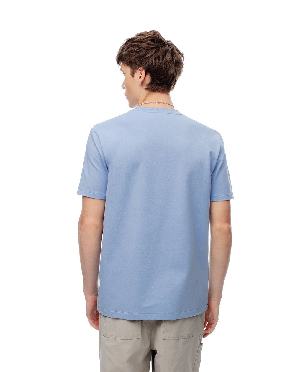 Camiseta oversize algodón azul hombre