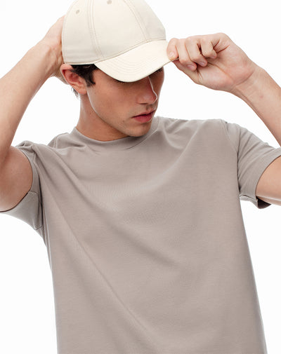 Camiseta oversize algodón café hombre