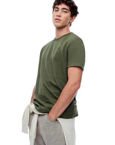 Camiseta oversized algodón verde hombre