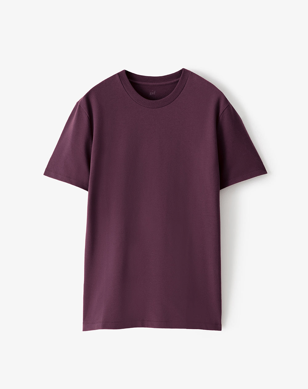 Camiseta regular fit manga corta vino tinto