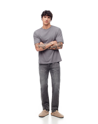 Jean straight gris hombre