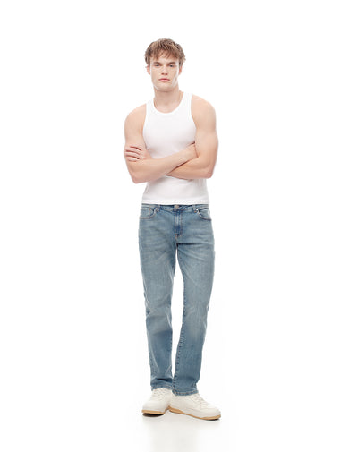 Jean straight índigo claro hombre