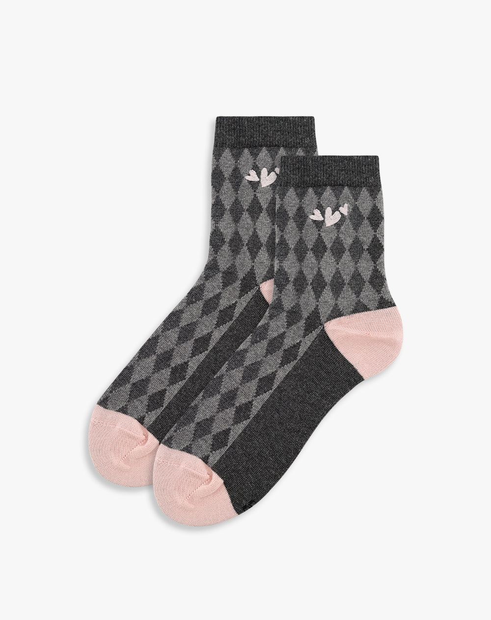 Medias cortas gris jaspe oscuro mujer