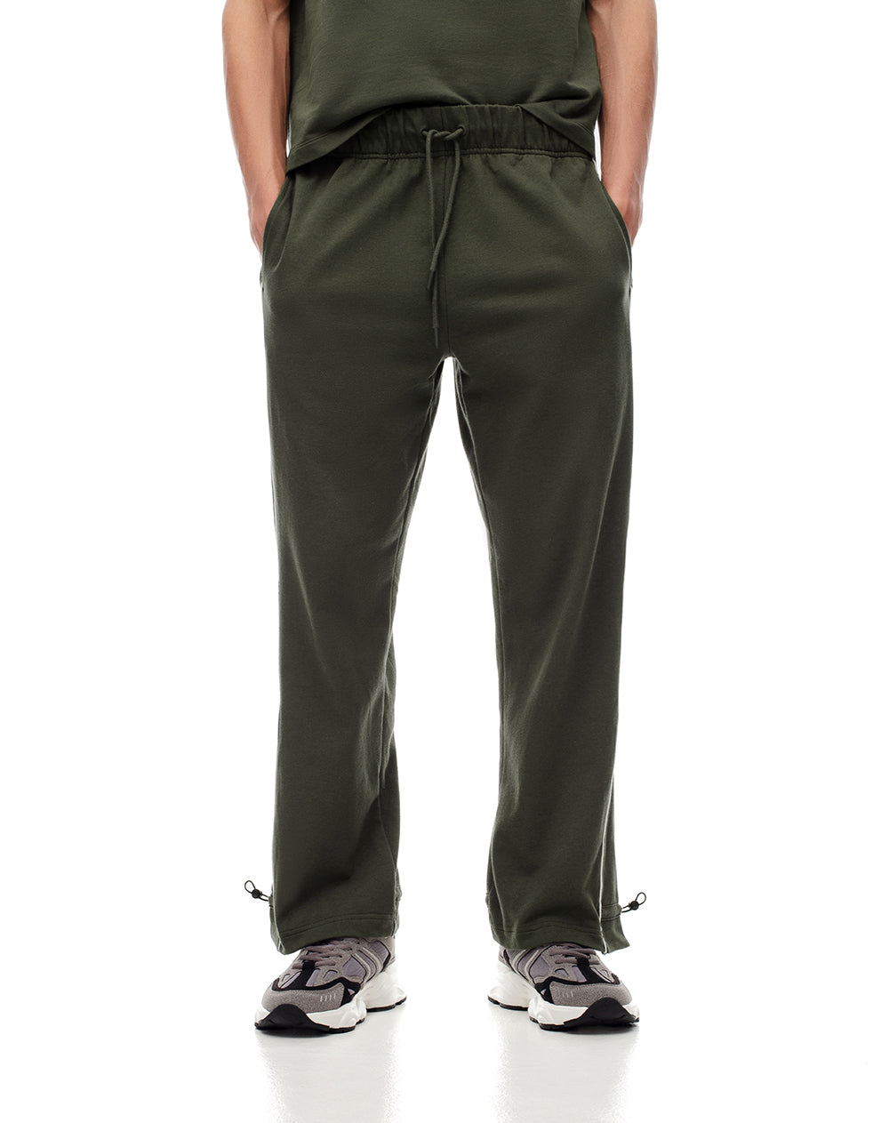 Pantalón deportivo algodón verde hombre