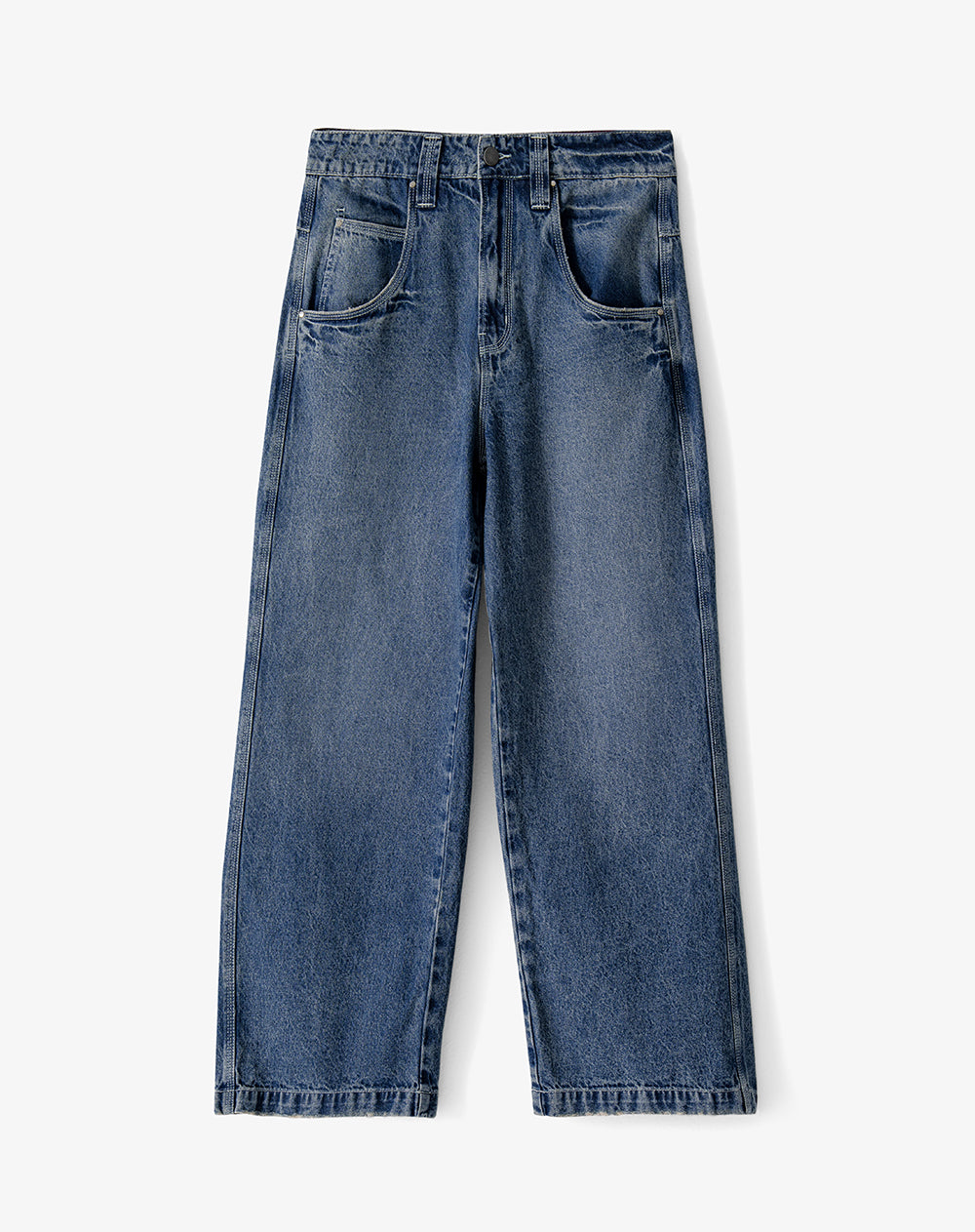 Jean loose tiro medio índigo mujer