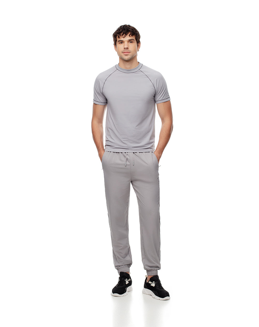 Jogger secado rápido gris para hombre