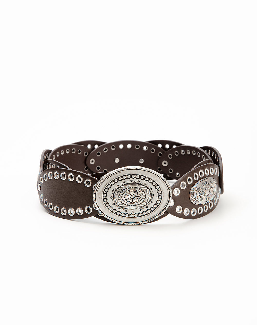 Correa tipo western ancha café mujer