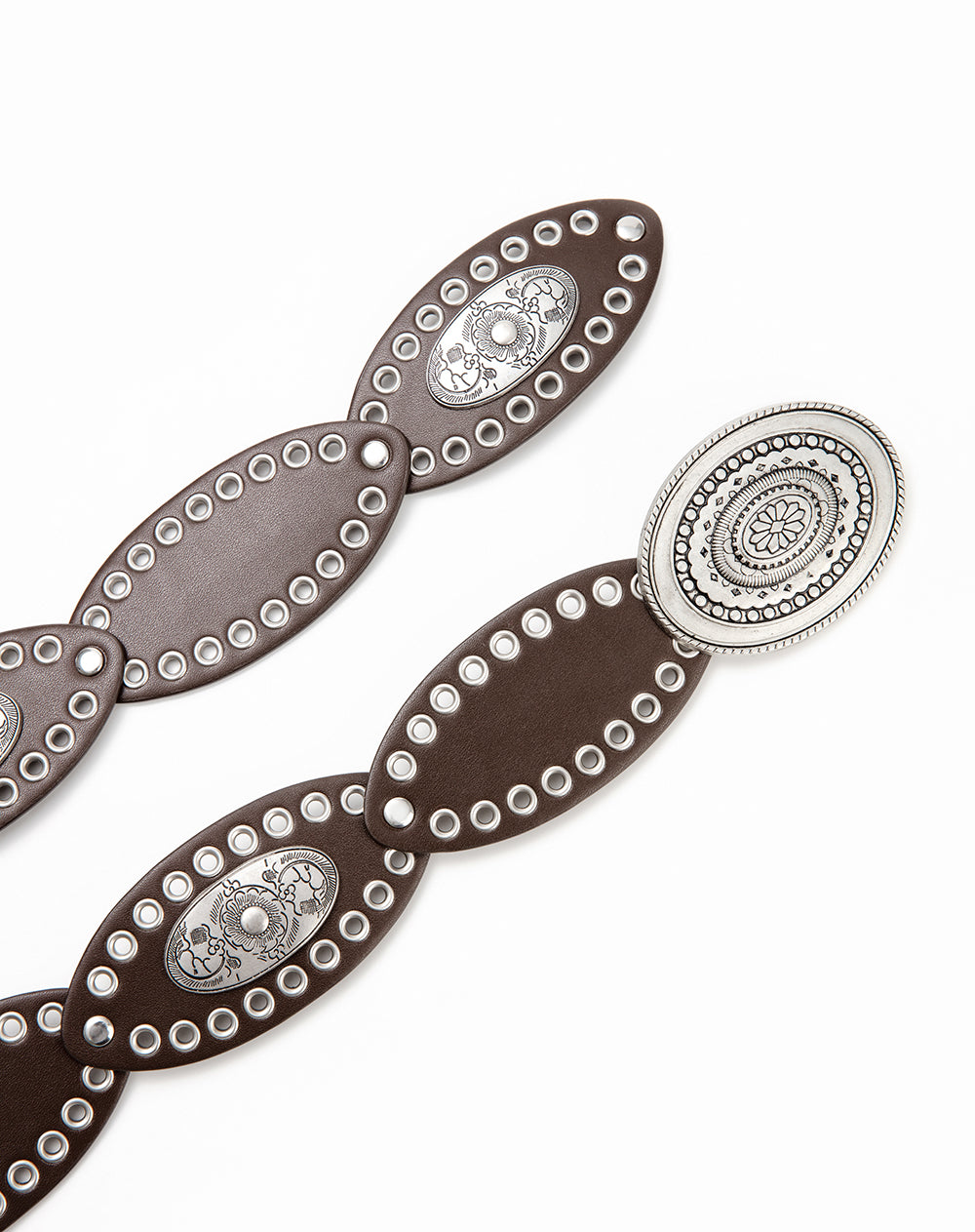 Correa tipo western ancha café mujer