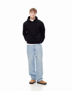 Jean wide leg índigo claro hombre