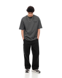 Pantalón recto liviano negro hombre