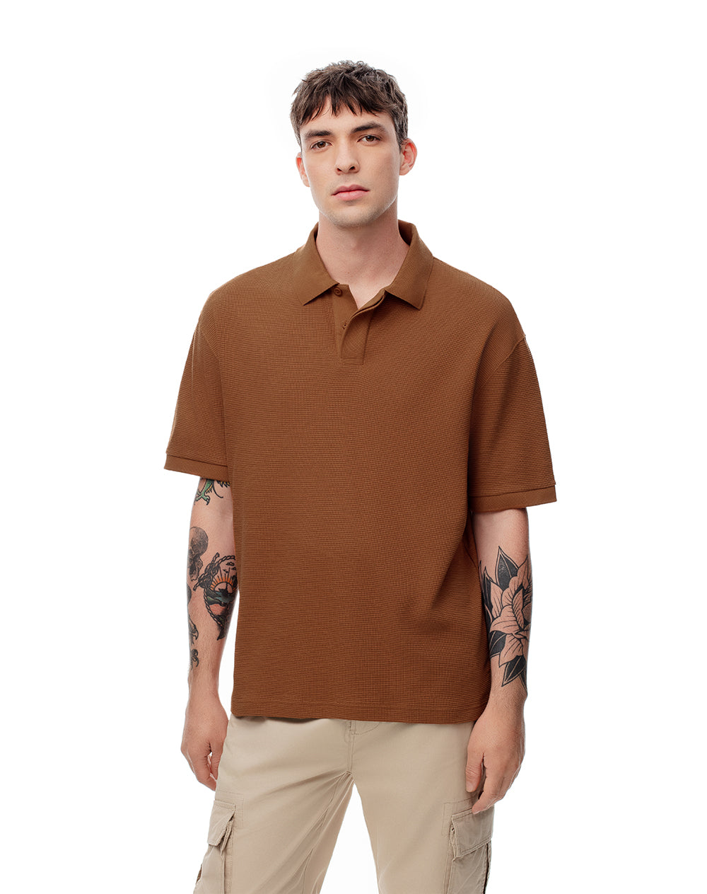 Polo regular algodón caramelo hombre