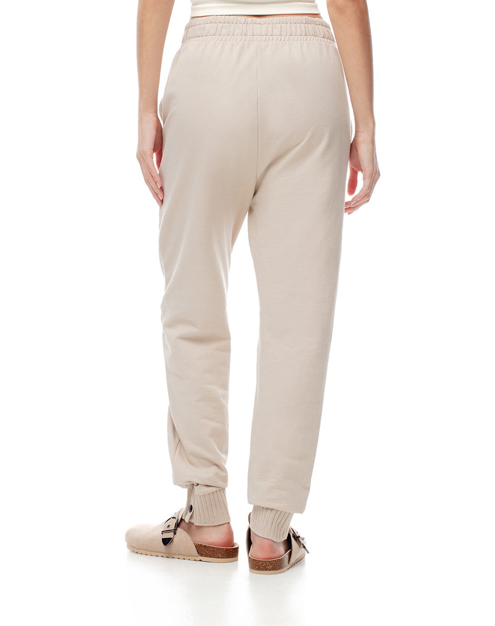 Jogger tiro medio algodón arena+ mujer