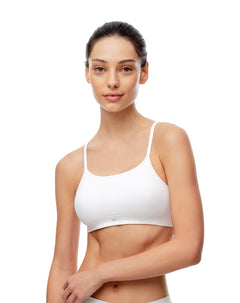 Top soporte medio seamless blanco