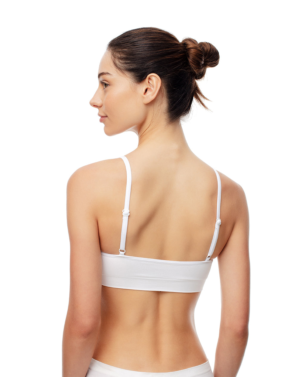 Top soporte medio seamless blanco