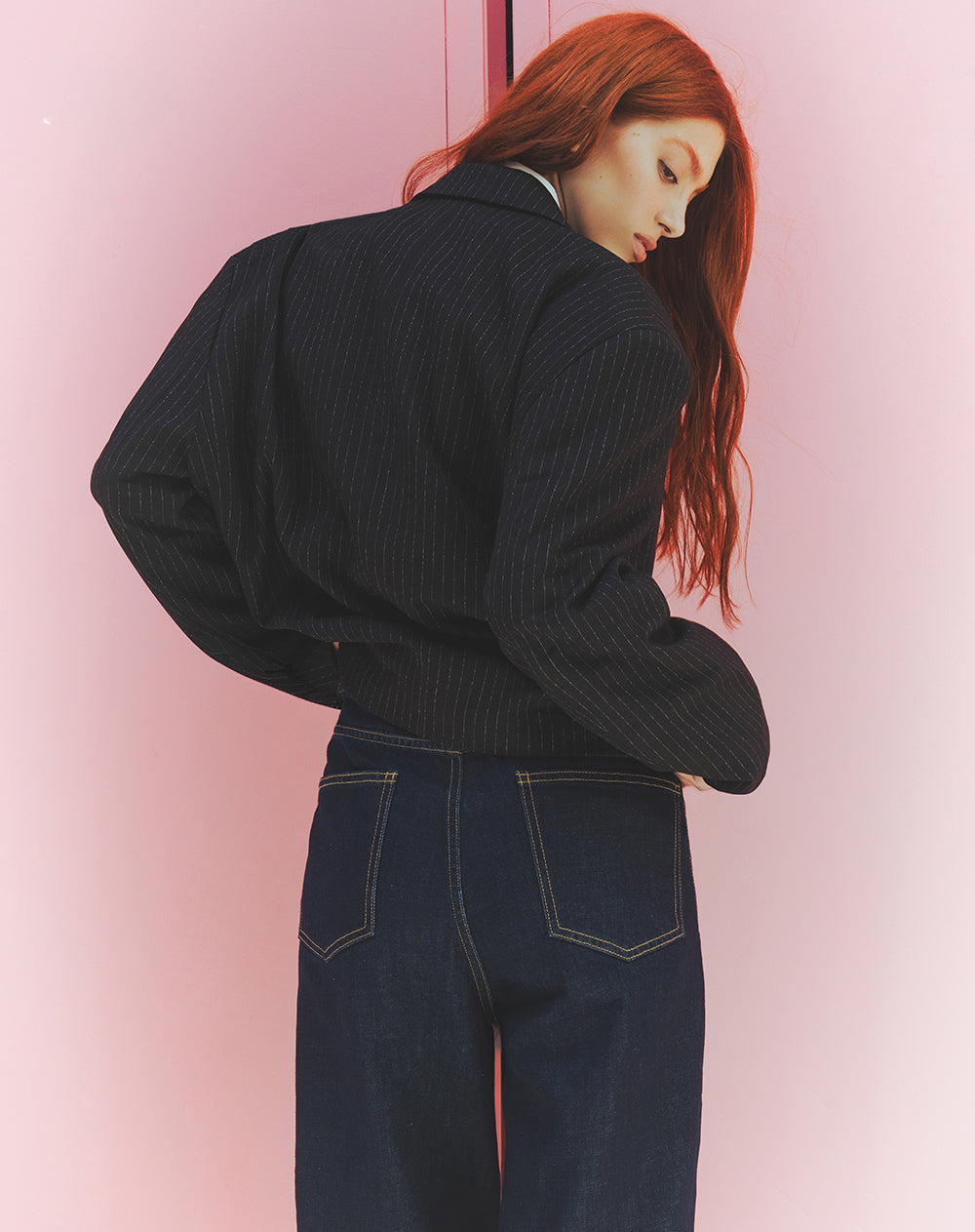 Blazer cropped negro unisex