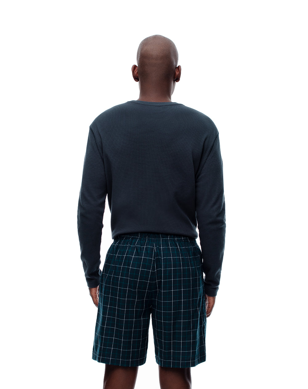 Bermuda de pijama hombre algodón cuadros
