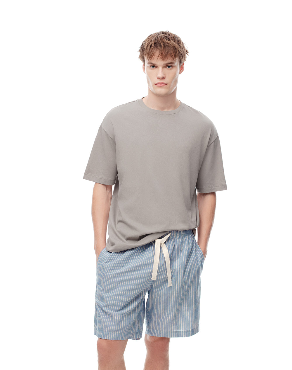 Bermuda de pijama algodón rayas hombre