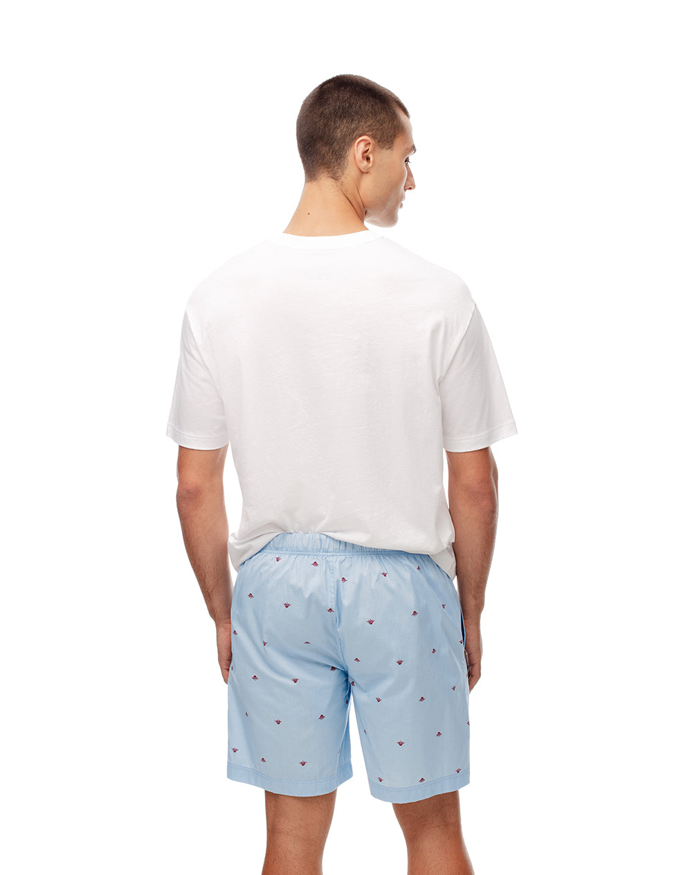 Bermuda de pijama algodón rayas hombre