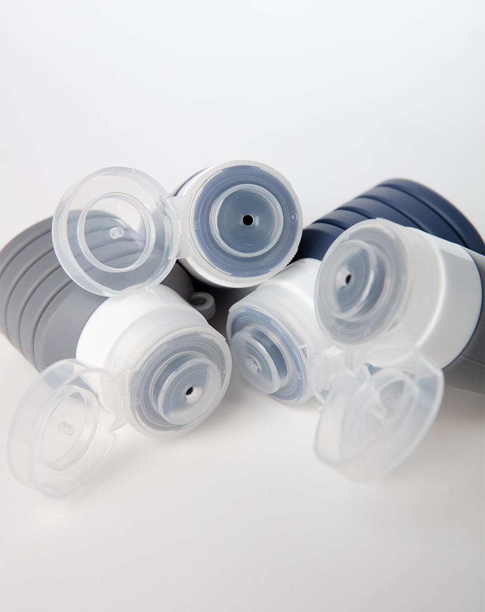 Set botellas de silicona para viaje x4unds surtidos