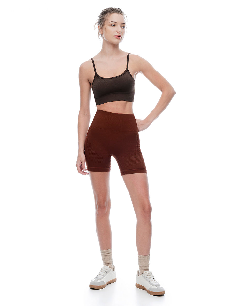 Set deportivo top + biker deportivo mujer