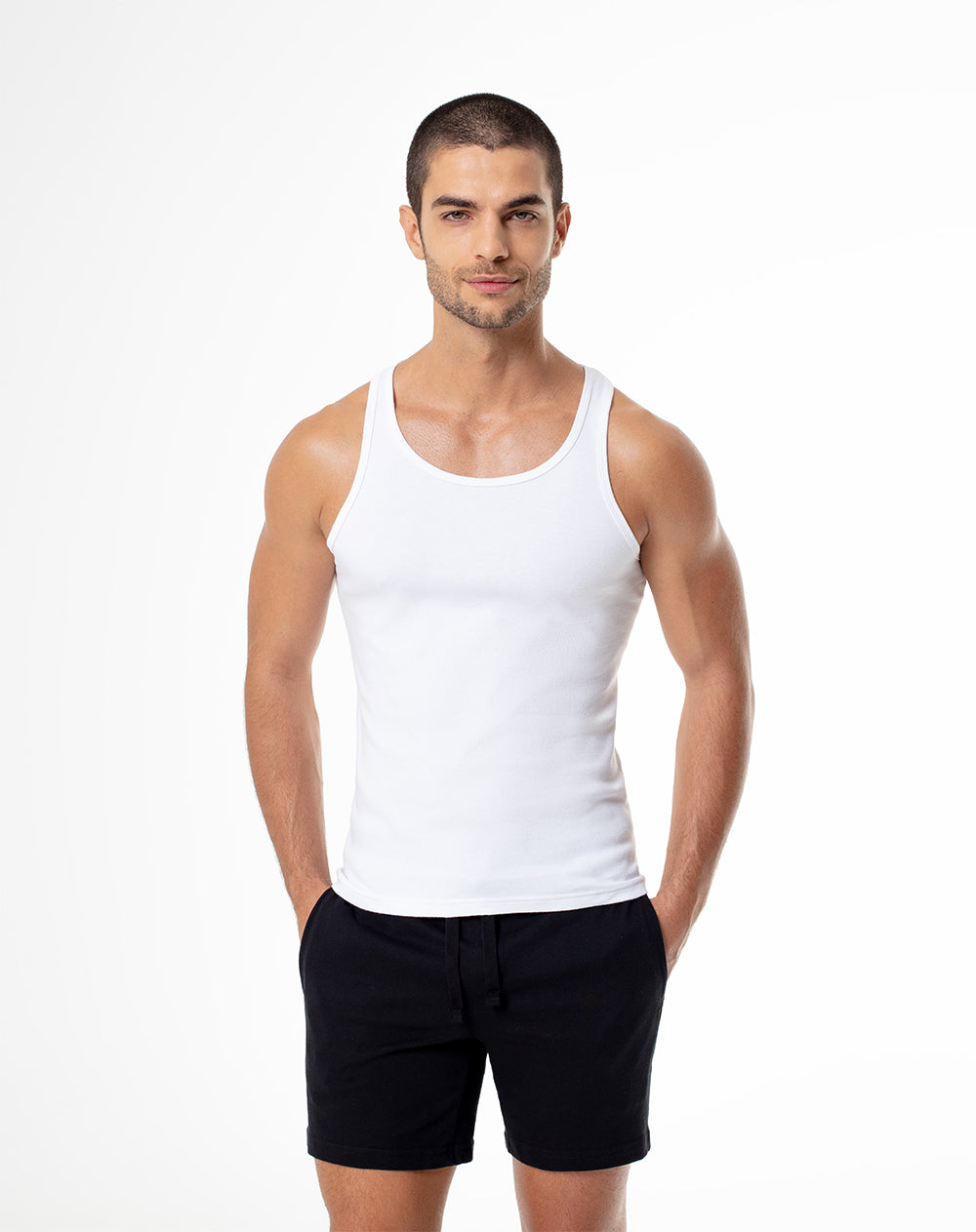 Camiseta slim fit blanca