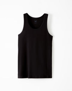 Camisilla slim algodón negra hombre