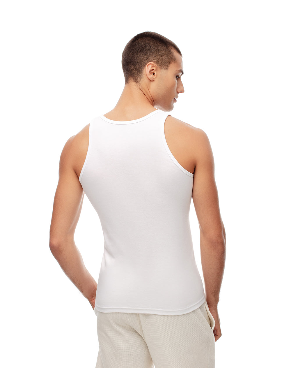 Camisilla selim algodón x2unds blanca hombre