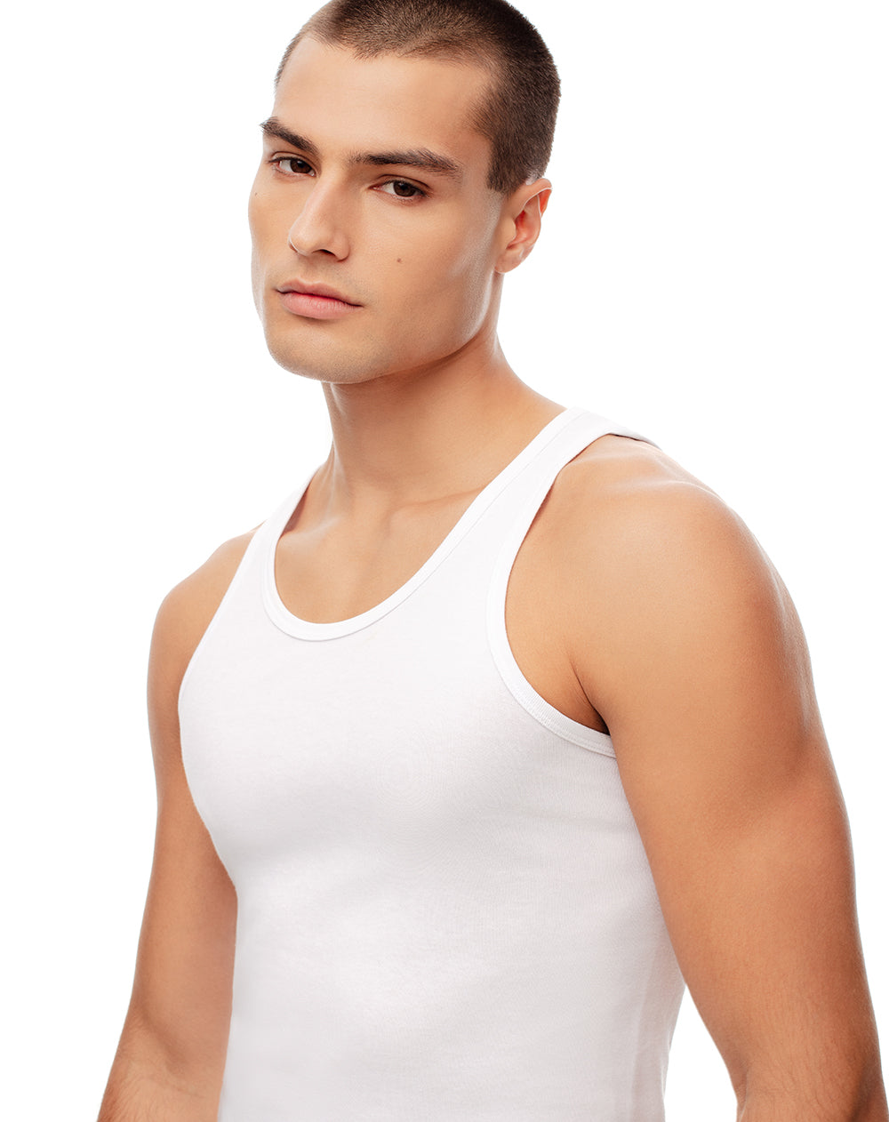 Camisilla selim algodón x2unds blanca hombre