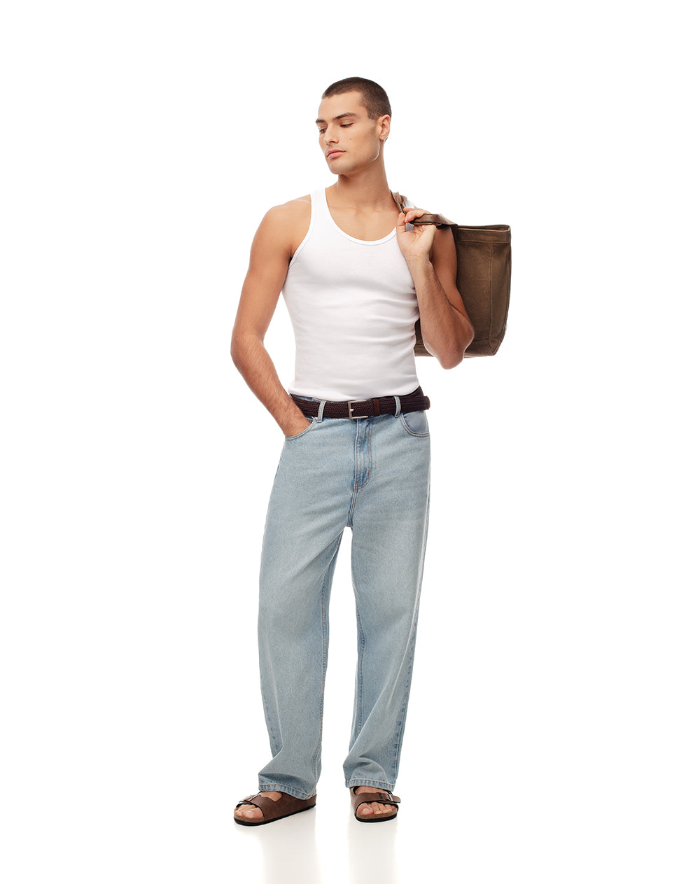 Camisilla selim algodón x2unds blanca hombre