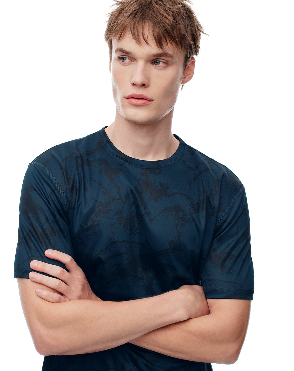 Camiseta deportiva control humedad estampada hombre