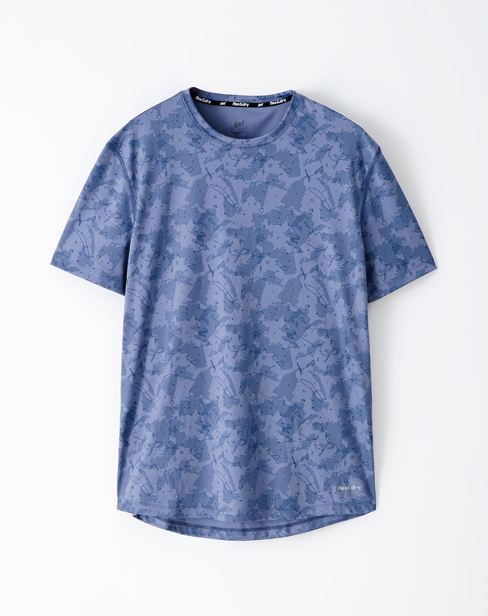 Camiseta deportiva control humedad azul hombre