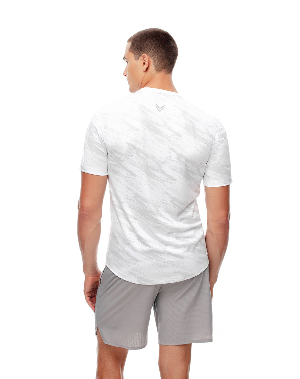 Camiseta deportiva control humedad blanca hombre