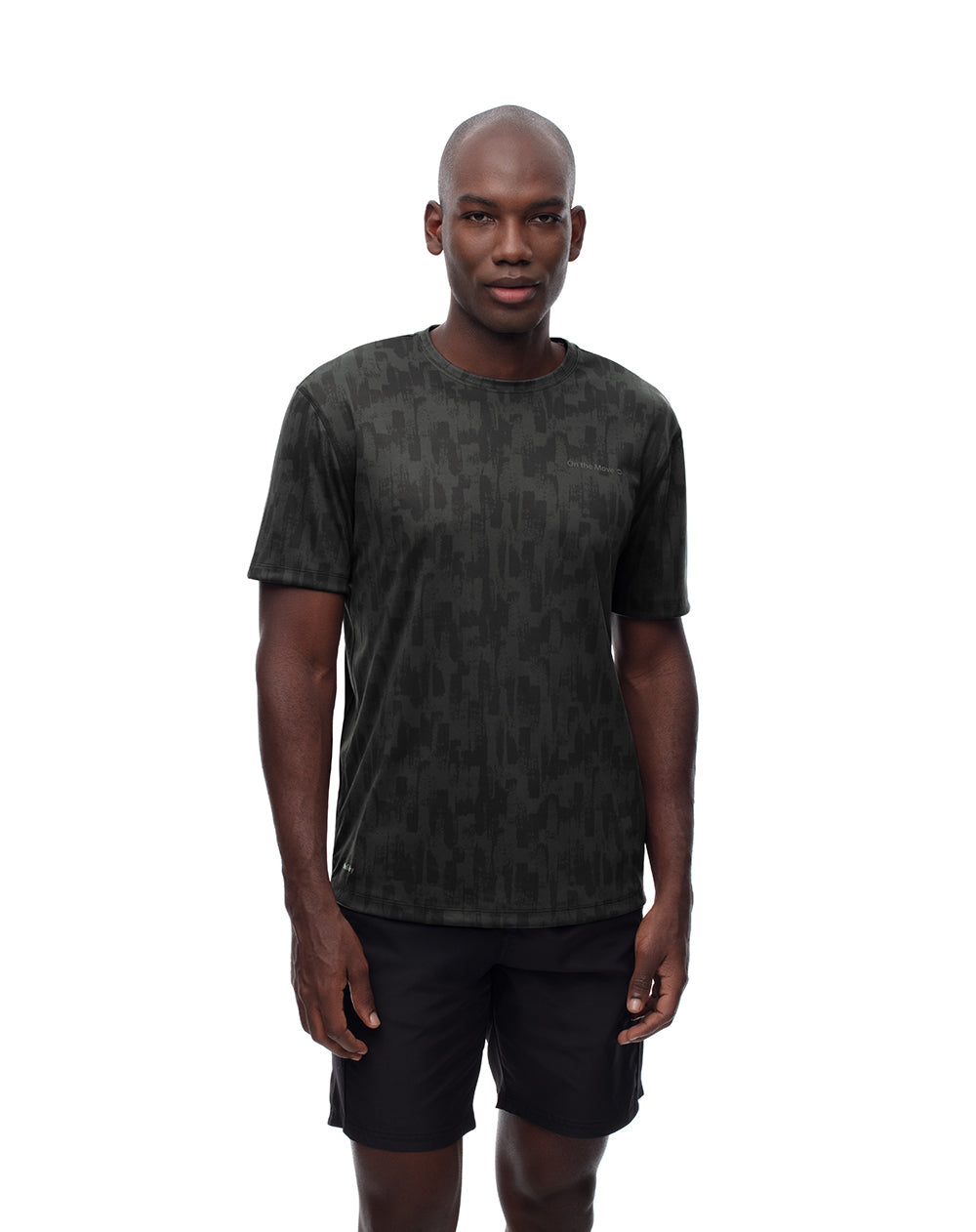 Camiseta deportiva control humedad estampada hombre