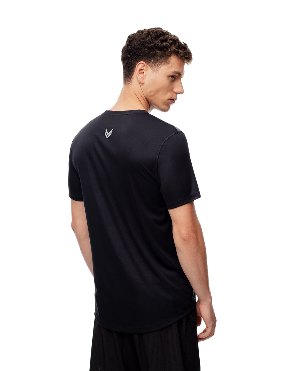 Camiseta deportiva control humedad negra hombre
