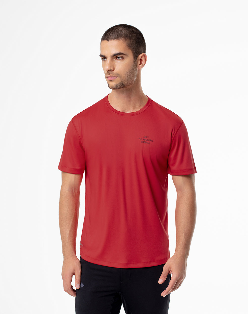 Camiseta Slim Fit Manga Corta Roja Estilo Casual y Confort
