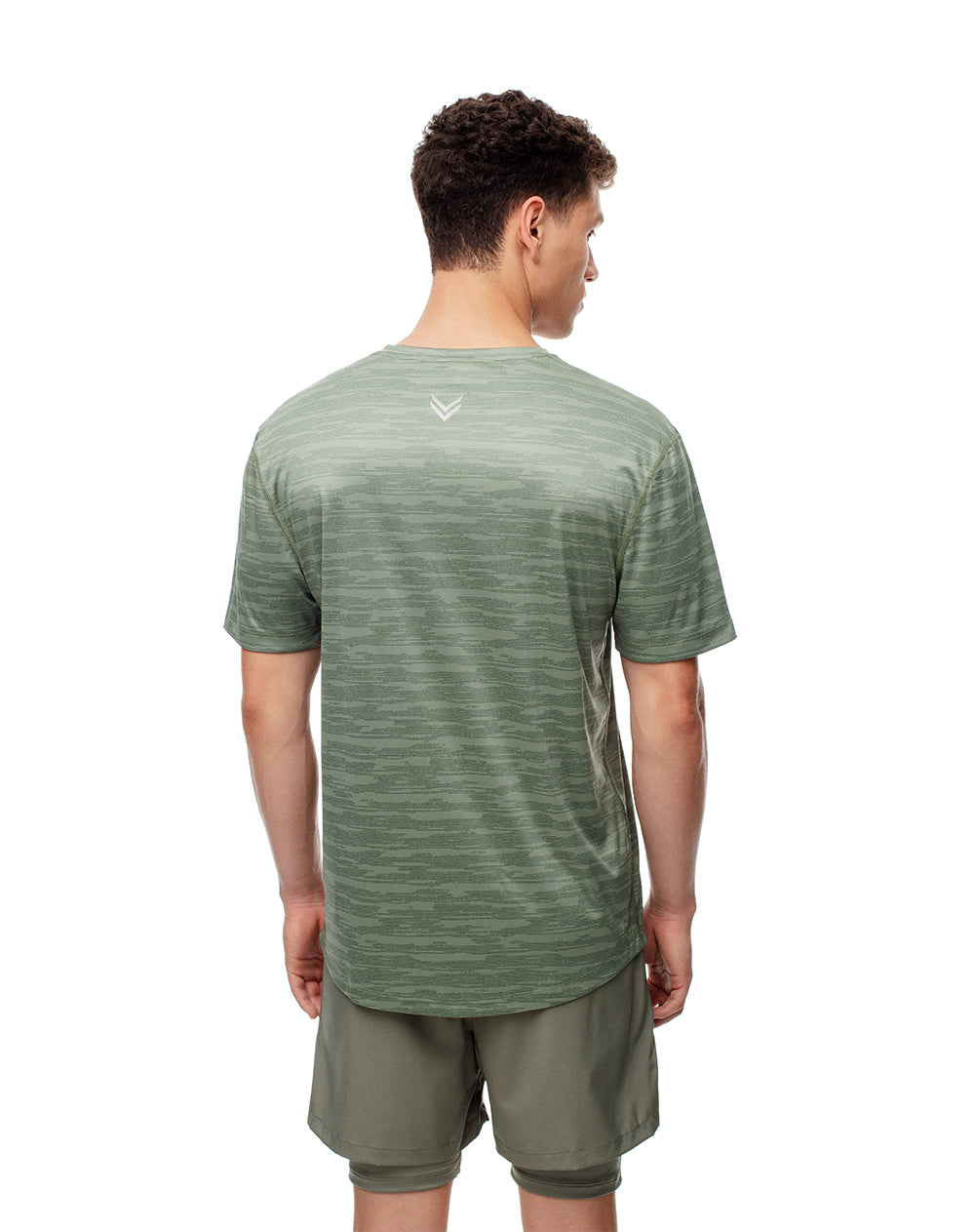 Camiseta deportiva control humedad verde hombre