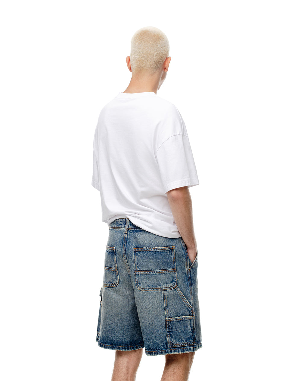 Bermuda denim regular índigo medio hombre