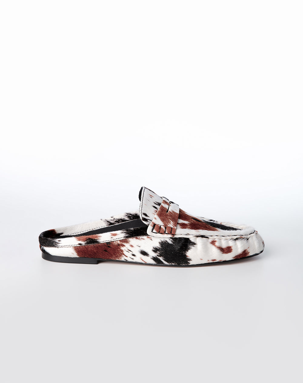 Mocasines efecto piel en cuero print mujer