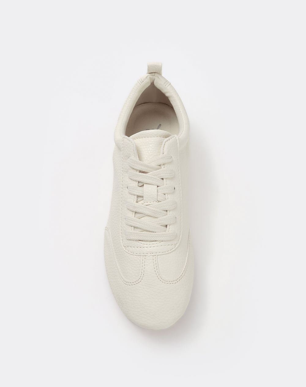 Tenis casuales tipo cuero graneado crudo mujer