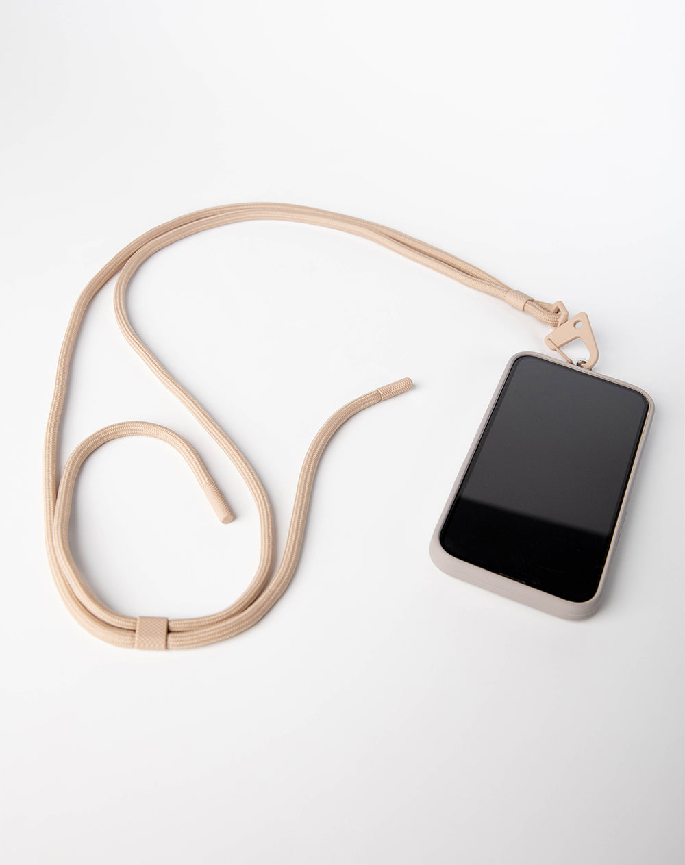 Correa portacelular beige
