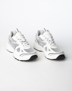 Tenis retro tipo runner blancos mujer