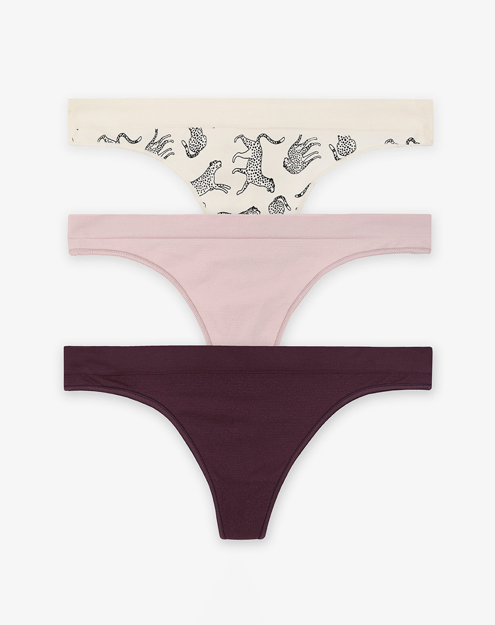 3 pantys brasilero en seamless tiro medio surtido