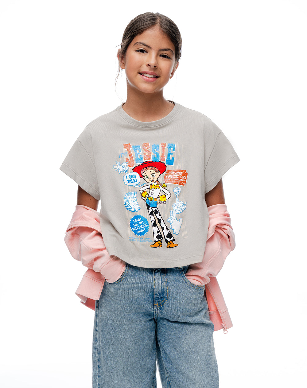 Camiseta relaxed manga corta arena niña