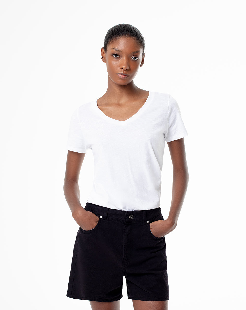 Cuello V Camiseta Basica Gef Cecil Camiseta Básica Con Cuello En V